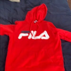 Almost new red Fila hoody